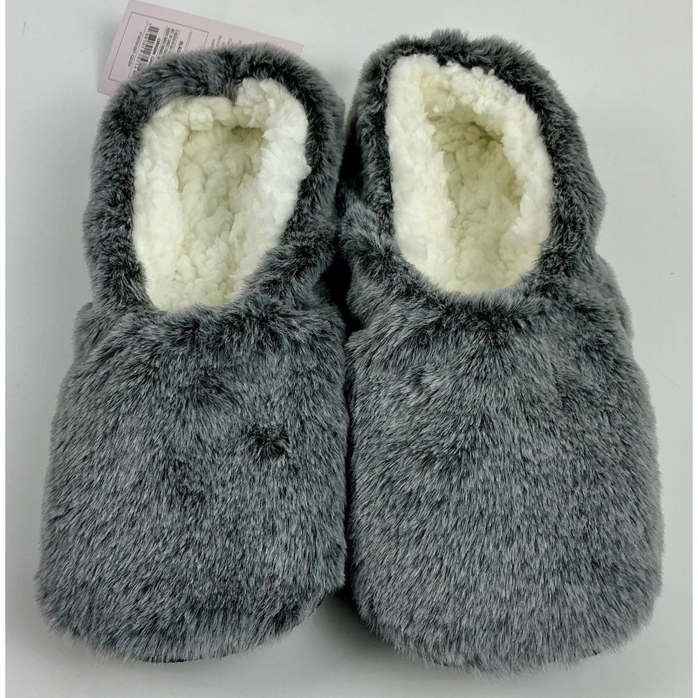 Auden Faux Fur Gray Slippers Cozy Comfort Indoor Home Shoes Soft Warm M/L‎ 8-10